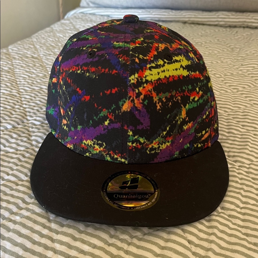 BRAND NEW Quanhaigou Baseball Cap, Men Flat Bill Hat Snapback